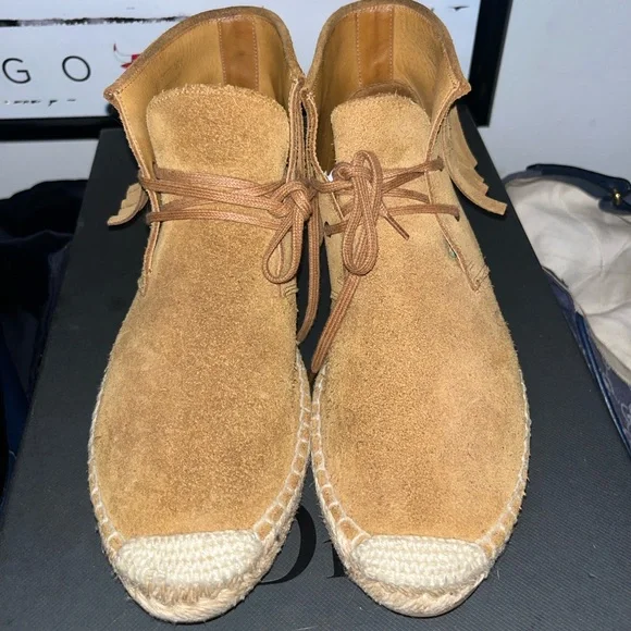 YVES Saint Lauren Espadrilles Suede Fringed Desert Boots - Picture 2 of 8